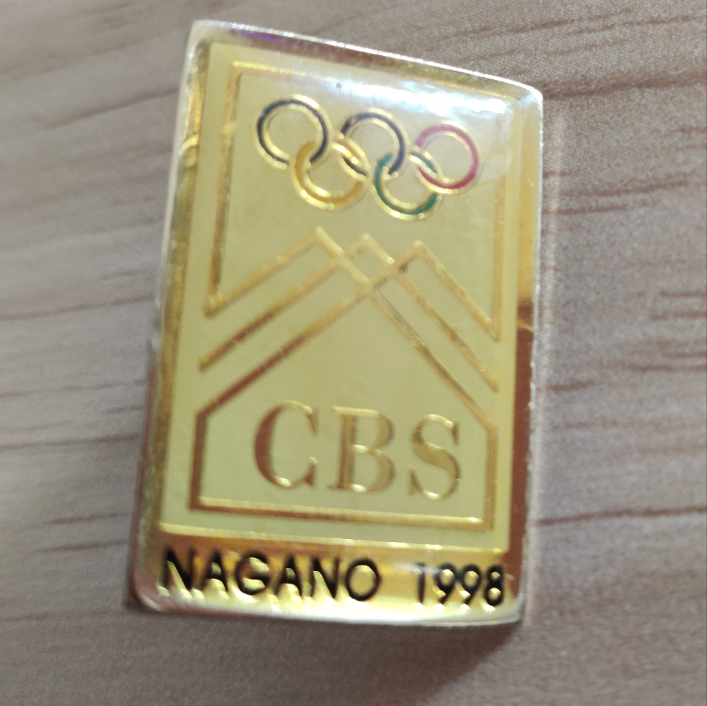 Vintage CBS Nagano 1998 Olympic Pin